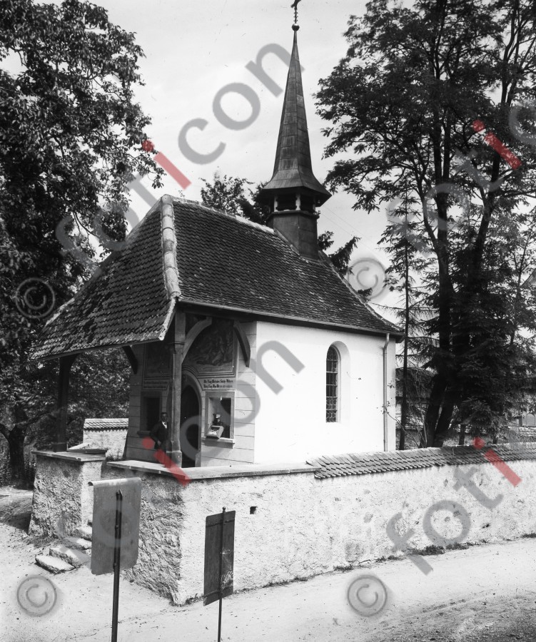 Tellskapelle bei Küssnacht | Tell Chapel at Küssnacht - Foto foticon-simon-021-015-sw.jpg | foticon.de - Bilddatenbank für Motive aus Geschichte und Kultur